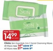 Read more about the article Click’s Skin 3 in 1 Facial Cleansing Wipes