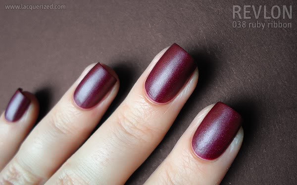 Read more about the article Revlon Matte Suede Nail Enamel in Ruby Ribbon