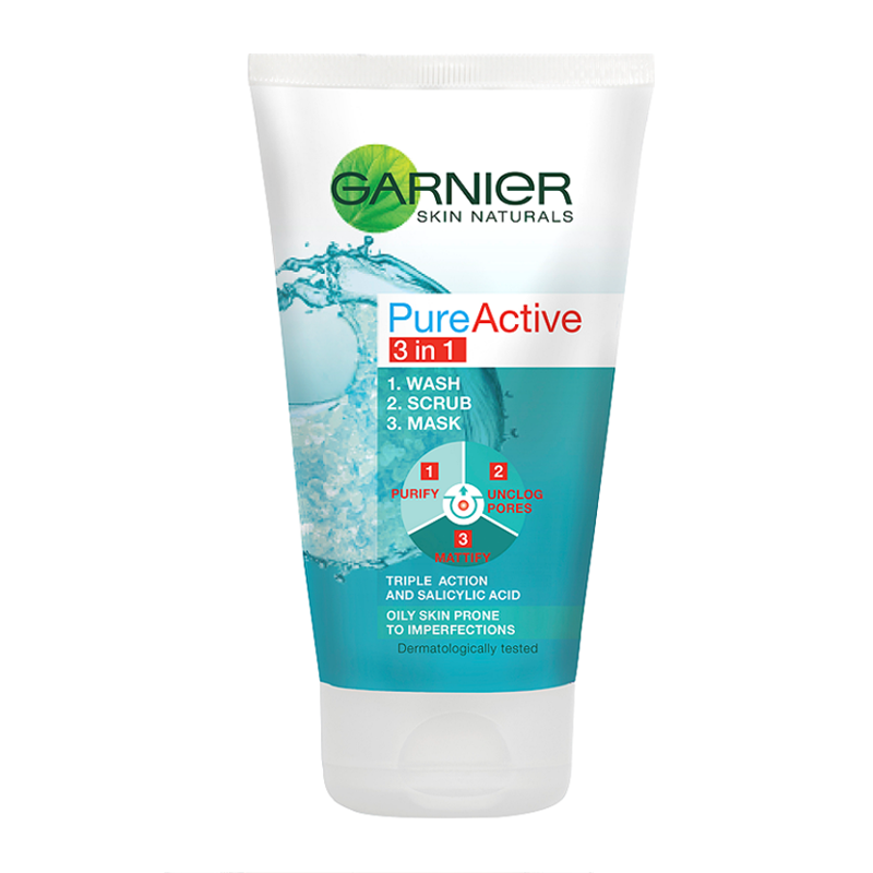 Read more about the article Garnier pure active 3 in 1 wash, scrub and mask