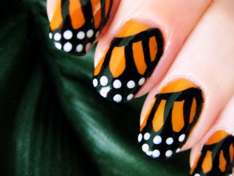 Read more about the article Monarch Butterfly Nail Art Design