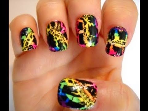 Read more about the article Lisa Frank Inspired Nail Series – Rainbow Crackle