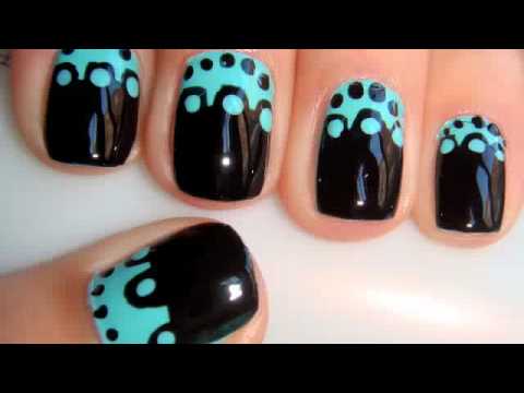 Read more about the article Black and Teal Nail Design for Short Nails