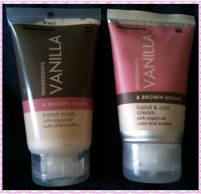 Read more about the article Woolworths Vanilla and Brown Sugar hand mask & hand and nail cream