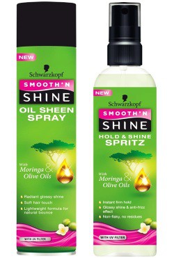 Read more about the article Schwarzkopf Smooth ‘n Shine Hold & Shine Spritz with Moringa and Olive Oils