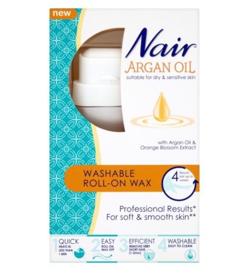 Read more about the article Nair Argan Oil washable roll-on wax