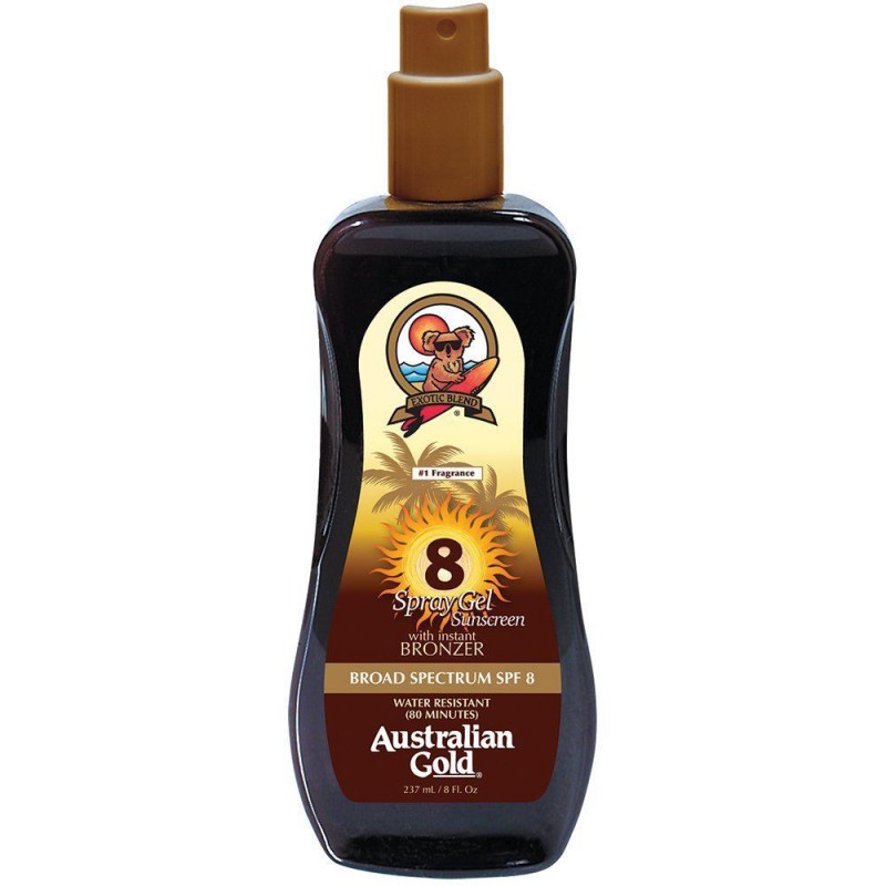 Read more about the article Australian gold spray gel with instant bronzer SPF8